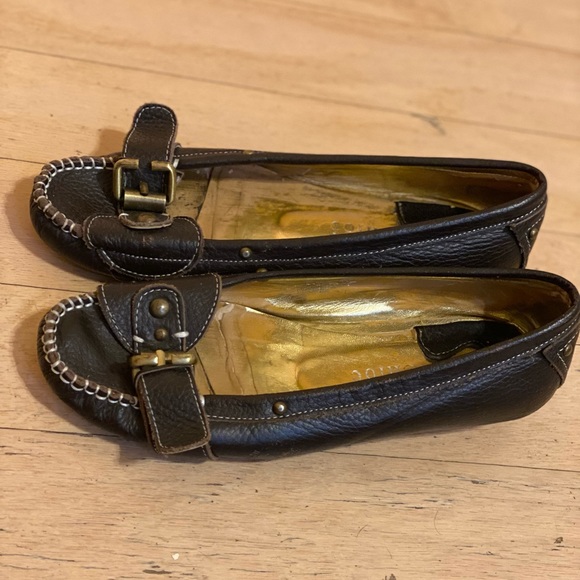 Brown leather Chloé flats - Picture 5 of 8